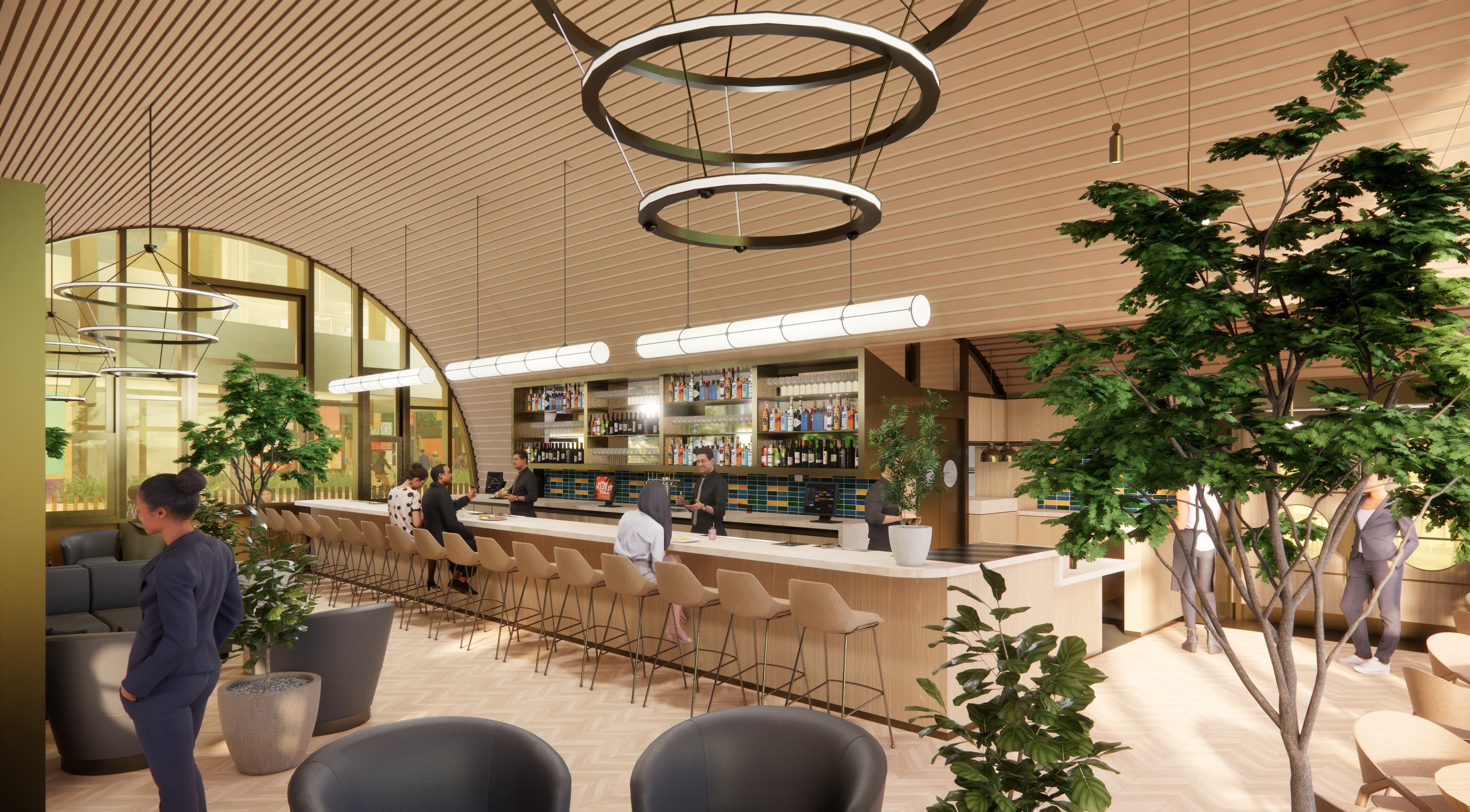 Katella Commons Barrel Bar